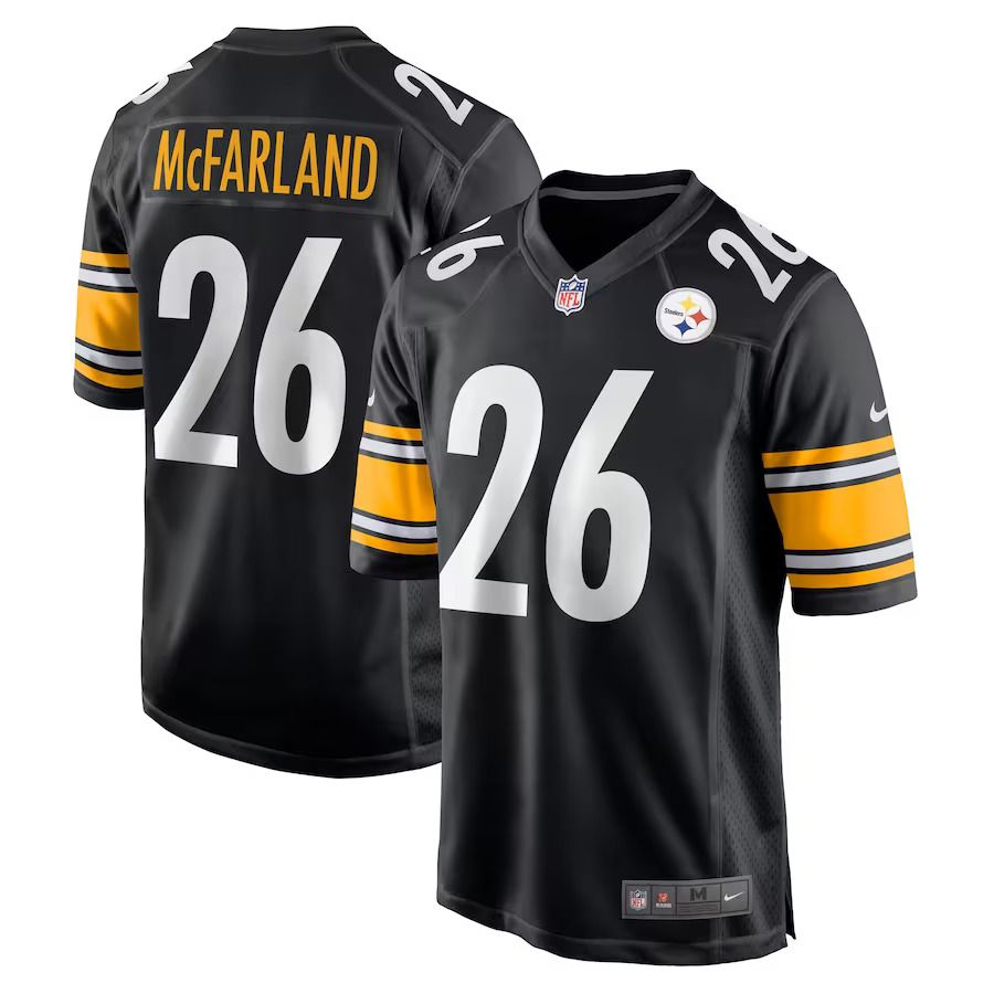Men Pittsburgh Steelers 26 Anthony McFarland Jr. Nike Black Game Player NFL Jersey